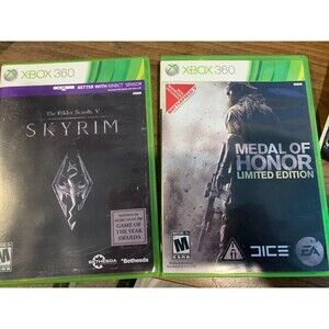 Xbox 360 Skyrim The Elder Scrolls V & Medal of Honor Limited Edition Manuals